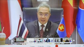 Đại biểu Thái Lan phát biểu trực tuyến. Ảnh: TTXVN