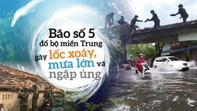 Bão số 5 đổ bộ miền Trung gây lốc xoáy, mưa lớn và ngập úng