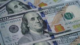 Đồng tiền USD tại Washington D.C. (Ảnh: THX/TTXVN)