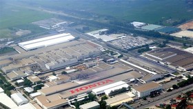 Nhà máy của Công ty Honda Việt Nam (vốn đầu tư của Nhật Bản) tại thành phố Phúc Yên (Vĩnh Phúc). (Ảnh: Danh Lam/TTXVN)