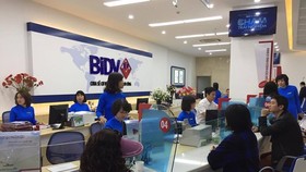 Giao dịch tại BIDV. (Ảnh: PV/Vietnam+)