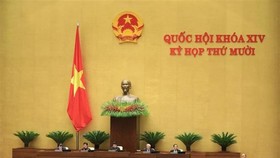 Quang cảnh phiên khai mạc Kỳ họp thứ mười, Quốc hội khóa XIV. (Ảnh: Văn Điệp/TTXVN)