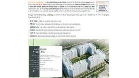 Một trang mạng rao quảng cáo về dự án “Nhà xã hội Lê Minh Bộ Công an”.