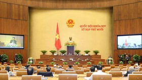 Toàn cảnh Kỳ họp thứ 10, Quốc hội khóa XIV. Ảnh theo Quochoi