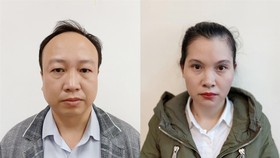 Bị can Nguyễn Đức Toàn và bị can Trần Thị Thanh Tâm.