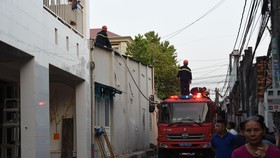 Lực lượng chức năng tại hiện trường
