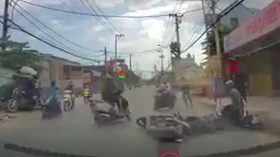 Hình ảnh camera hành trình ghi lại diễn biến vụ việc