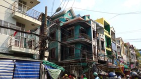 Hiện trường vụ cháy. Ảnh: C.T