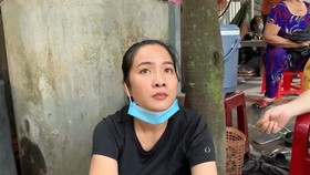 Nguyễn Thị Mỹ Loan lúc bị bắt tại hiện trường