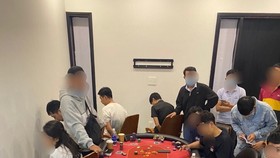 Các đối tượng lúc công an ập vào