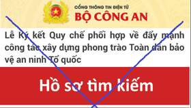 Giả mạo tên miền Bộ Công an để thu thập thông tin cá nhân