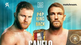 Hình ảnh quảng bá trận Canelo khiêu chiến Callum