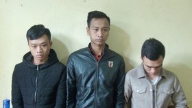 Các đối tượng tại cơ quan công an. Ảnh: Công an Thanh Hóa