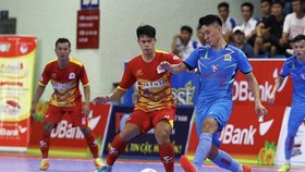 Đội Tân Hiệp Hưng trong cuộc so tài với Kardiachain Sài Gòn FC ở giải futsal VĐQG 2019. Ảnh: Anh Trần