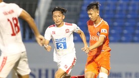Xuân Tú cùng các cầu thủ được Than QN cho mượn đã có khởi đầu không như ý ở đội Hải Phòng. Ảnh: TỊNH ĐẾ