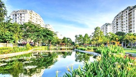 Phát triển mảng xanh trong một dự án tại TPHCM. Ảnh: HUY PHAN