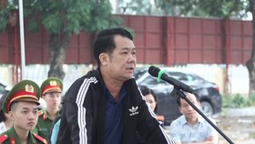Bị cáo Nguyễn Văn Sướng tại tòa. Ảnh: PB