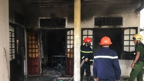 Nhiều vật dụng trong nhà bị thiêu rụi.