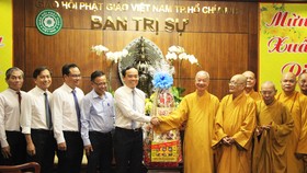 Lãnh đạo TPHCM thăm, chúc tết Ban Trị sự Giáo hội Phật giáo Việt Nam TPHCM và các hòa thượng