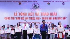 Trao 60 giải thưởng cuộc thi “Bác Hồ với thiếu nhi - Thiếu nhi với Bác Hồ”