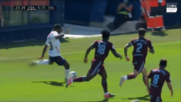 Osasuna - Celta Vigo 2-1: Santi Mina mở tỷ số, Enric Gallego, Jose Arnaiz Diaz ngược dòng chiến thắng