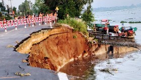 Tổng cục Đường bộ Việt Nam phối hợp với tỉnh An Giang khắc phục sạt lở