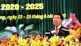 Trưởng Ban Tuyên giáo Trung ương Võ Văn Thưởng chỉ đạo Đại hội Đảng bộ tỉnh An Giang