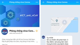 Chatbot về nCoV trên Zalo