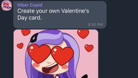 Viber Cupid vui nhộn mùa Valentine
