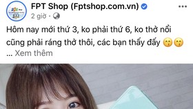 FPT Shop xuất hiện ấn tượng trên mạng xã hội