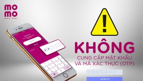 VÍ MOMO: Người dùng nâng cao cảnh giác, mật khẩu và mã xác thực (OTP)