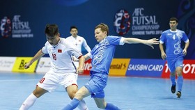 ĐT futsal Việt Nam vốn không lạ gì lối chơi của các đội thuộc khu vực Trung Á. Ảnh: Anh Trần