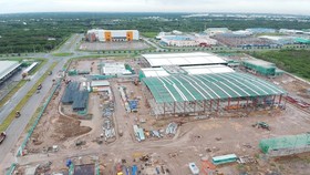 The factory of Jotun Vietnam is under construction in Nha Be District in Ho Chi Minh City. (Photo: SGGP)