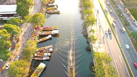 Binh Dong Wharf on Tau Hu Canal is full of flowers every spring. (Photo: SGGP)