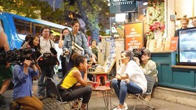 American YouTube creator and actress Liza Koshy talks with Miss Universe Vietnam 2017, H’Hen Niê.