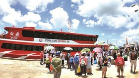 An express boat brings travelers to Con Dao island.