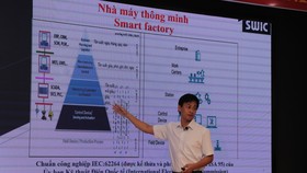 Đại diện SWIC trình bày chuyên đề tại hội thảo