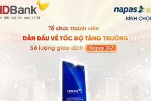 HDBank được vinh danh về tốc độ tăng trưởng giao dịch NAPAS 247 