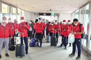 Đoàn thể thao Việt Nam đến Nhật Bản tham dự Olympic. Ảnh: N.ĐÌNH