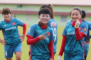 Các cầu thủ Việt Nam thoải mái trước trận đấu