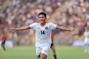Rahman lập cú đúp trong chiến thắng 3-0 của Indonesia trước Timor Leste. Ảnh: QUỲNH MAI