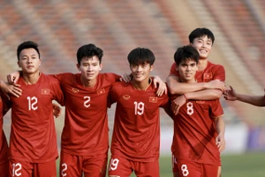 U22 Việt Nam giành chiến thắng 3-1 trước Myanmar trong thế dẫn trước 3-0. Ảnh: DŨNG PHƯƠNG
