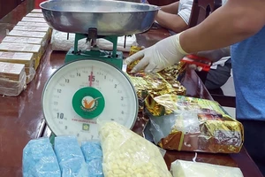 Bắt giữ 24kg nghi ma túy trên xe chở xoài tại Cửa khẩu Bình Hiệp