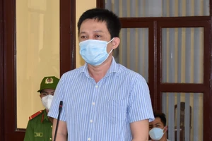 Bị cáo Lê Minh Tài tại phiên tòa sơ thẩm. Ảnh: MÃ PHI