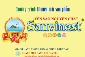 Chương trình khuyến mãi sản phẩm Yến sào nguyên chất Sanvinest 