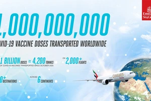 Emirates SkyCargo vượt mốc vận chuyển 1 tỷ liều vaccine Covid-19 