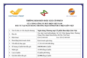 Việc thoái vốn khỏi LienVietPostBank của Vietnam Post không ảnh hưởng đến khách hàng