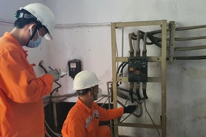 Nhân viên điện lực tăng cường kiểm tra để đảm bảo an toàn điện dịp lễ trên địa bàn TPHCM