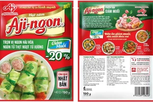 Bao bì sản phẩm Hạt nêm Aji-ngon® Heo Giảm Muối