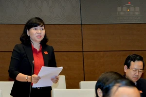 ĐB Trương Thị Bích Hạnh (Bình Dương) cho rằng, có sự khác biệt trong cách tính lương giữa nam và nữ từ 1-1-2018